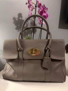 Grey/taupe Darwin Leather satchel