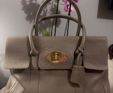 Grey/taupe Darwin Leather satchel