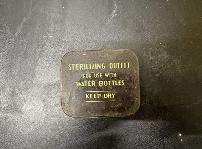 WWII-Era Military Water-Bottle Sterilising Outfit Tin