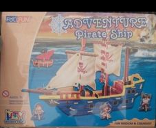 Wooden Toy Pirate ship: Educational (602)NEW