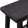 Kitchen Stools Solid Wood Low Bar Stools Dining Chair Easy Assemble Modern Set of 2 24" Tall Black Image 5