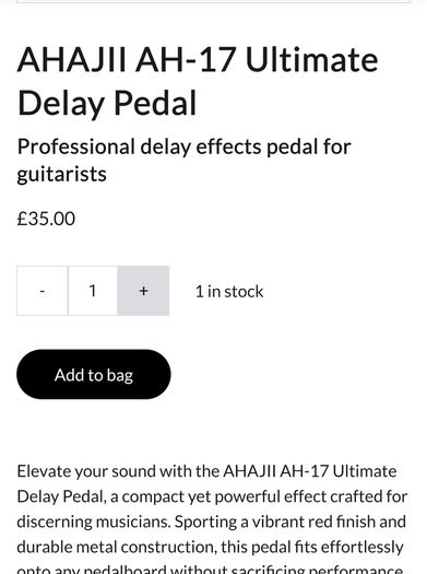 Delay pedal