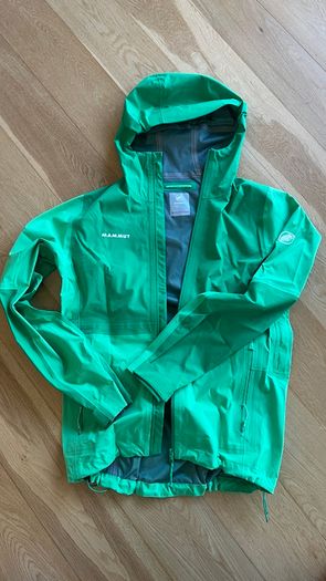 Mammut Alto Guide HS 3-Layer Waterproof Jacket - Men's S, Green - Hiking / Climbing Hardshell