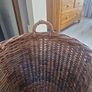 Vintage 1960s Reed weave turf basket large Image 6