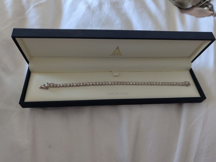 Sterling silver diamond bracelet