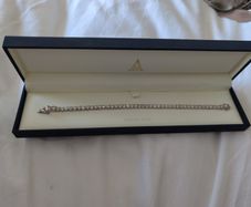 Sterling silver diamond bracelet