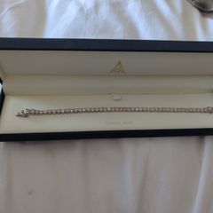 Sterling silver diamond bracelet