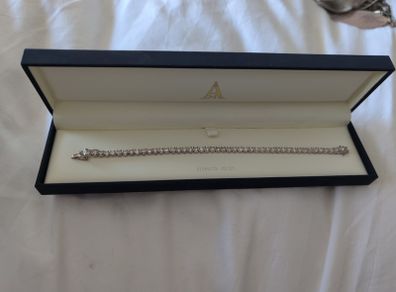 Sterling silver diamond bracelet