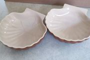 SET OF 2 OLD Classic Shell Bowl for Jewelry Dessert Ice Cream Bowl Tray Dessert Bowl Ceramic OR ANY OTHER UES.