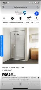 Flair verve slider shower door 1100mm