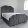 4'6 Light Grey Monaco BedFrame & Mattress. Image 5