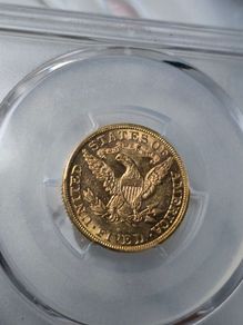 Gold , American 5 Dollar 1881