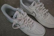 nike white black air force 1 shoes UK8.5