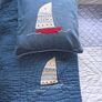 The White Company nautical theme Anglesey quilt and cushion Image 5