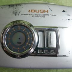 Vintage Bush Walkman Cassette Player with Radio PSR506 Silver Tested & Working