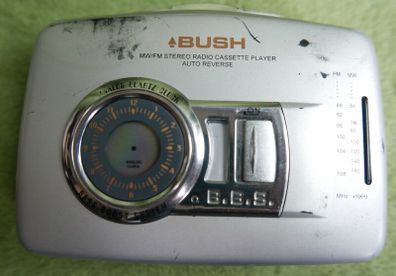 Vintage Bush Walkman Cassette Player with Radio PSR506 Silver Tested & Working