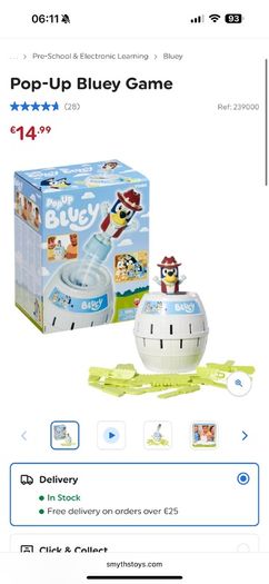 Pop up Bluey toy