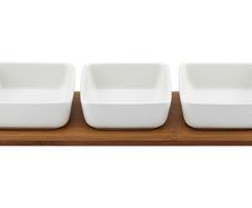 Snack Serving Bowl Set 4 Pc White