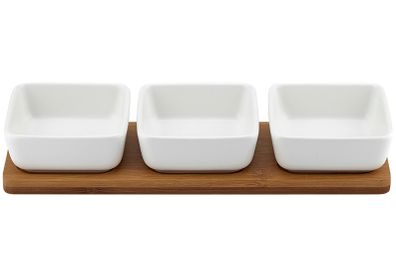 Snack Serving Bowl Set 4 Pc White