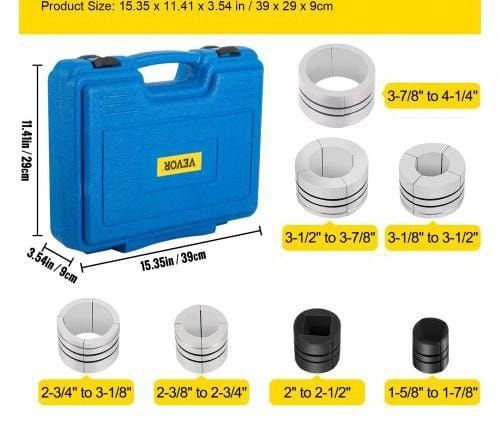 Hydraulic Exhaust Pipe Expander, 4.1 to 10.8 cm size, 10 T Manual Hydraulic Pipe Stretcher w/4 Dies and 2 Storing Case for Copper, Aluminum Tubes in Car Repairing