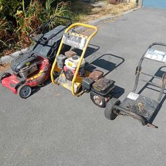 Lawnmower and power washer job lot