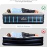 King Air Bed, Inflatable Mattress with Built-in Electric Pump, Double Queen Size 3 Mins Quick Self-Inflation/Deflation Blow Up Bed, Guest Air Mattress for Home Camping Travel 203x152x46cm Image 2