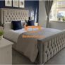 Hilton Florida Bed Frame Chesterfield Bumper Bar Velvet Ottoman Storage&Mattress Image 5