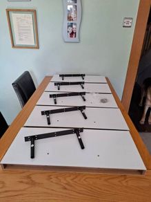 5 White floating shelves