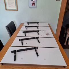 5 White floating shelves
