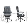Heated 6 Points Vibration Massage Executive Office Chair Adjustable Swivel Image 3