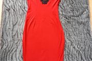 Red Pencil Dress. Size 8