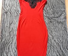Red Pencil Dress. Size 8