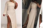 one shoulder maxi dress