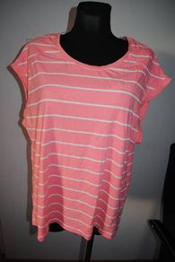 Bonprix stripped sleeveless pink top size UK18/20 EU46/48 Postage included