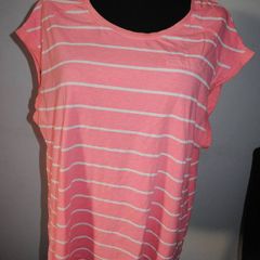 Bonprix stripped sleeveless pink top size UK18/20 EU46/48 Postage included