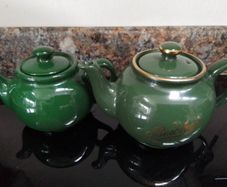 Two Green Teapots