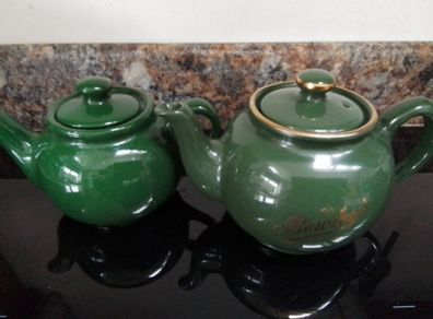 Two Green Teapots