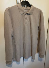 Mens long sleeve pique