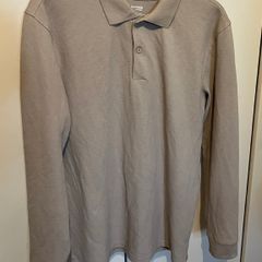 Mens long sleeve pique