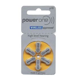 PowerOne Hearing Aid Batteries Size P10,  48 Batteries