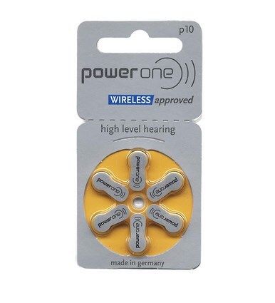 PowerOne Hearing Aid Batteries Size P10,  48 Batteries