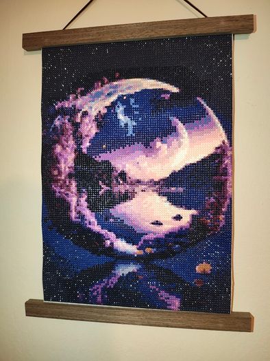 Handmade Diamond Painting  Moon Reflection