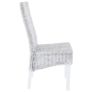 Dining Chairs 6 pcs Grey Kubu Rattan and Mango Wood Image 5