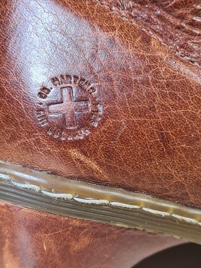 Vintage womens Dr Martens 11436 brown leather heeled riding boots knee high Size Uk 4 EU 37