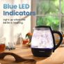 1L Electric Tea Kettle with LED Lights, Automatic Shut Off, Removable Lid, Boil-Dry Protection, Hot Water Electric Kettle Water Boiler, Electric Kettles for Boiling Water Image 3