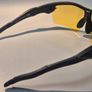 Wraparound sports sunglasses with yellow lenses - black frame Image 4
