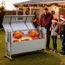Rotisserie Grill, 38W BBQ Outdoor Pig & Lamb Spit Roaster, Charcoal Spit Roaster with 60 kg Capacity, Wheels & 4-Level Height, Stainless Steel Electric Rotisserie Grill Kit for Camping Outdoor Image 2