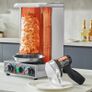 Electric Shawarma Knife, 80W Cordless Battery Professional Turkish Knife, Commercial Stainless Steel Gyro Cutter, Doner Kebab Meat Slicer with 2 Blades, 4/100mm, 0-8mm Adjustable Thickness Image 8