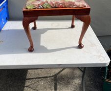 Beautiful vintage  stool / footstool with cabriole legs