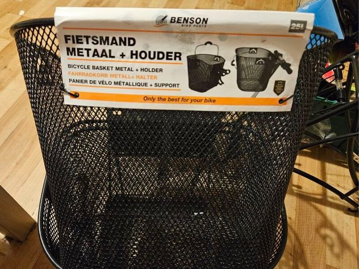 Metal Bike Basket and Holder